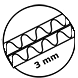 Structuur van 3 mm dubbele golf karton (EE-golf).
