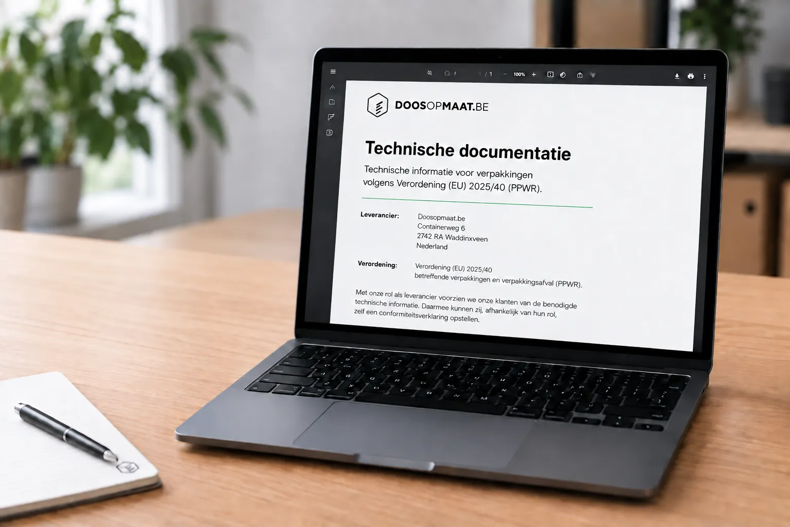 Technische documentatie | Doosopmaat.be