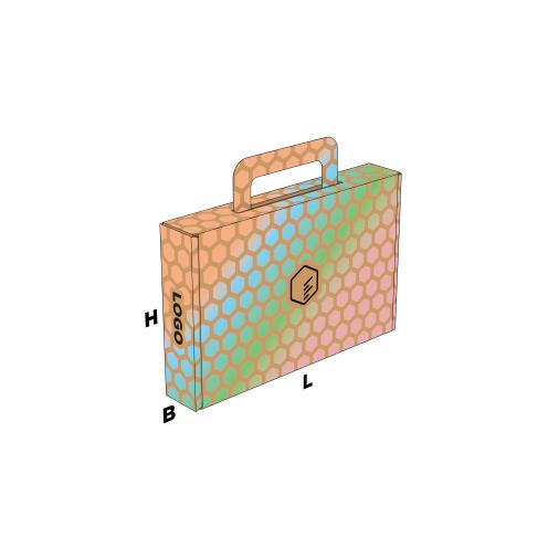 Postdoos met handvat als goodiebox, kerstpakket of relatiegeschenk | Doosopmaat.be