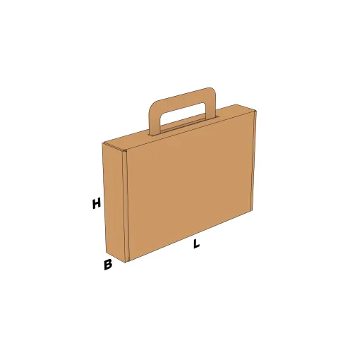 Postdoos met handvat als goodiebox, kerstpakket of relatiegeschenk | Doosopmaat.be