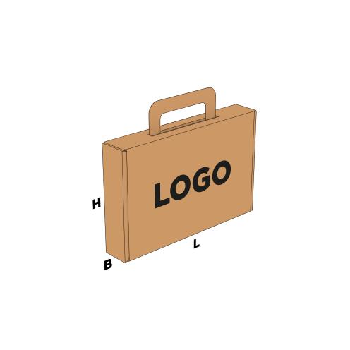 Postdoos met handvat als goodiebox, kerstpakket of relatiegeschenk | Doosopmaat.be