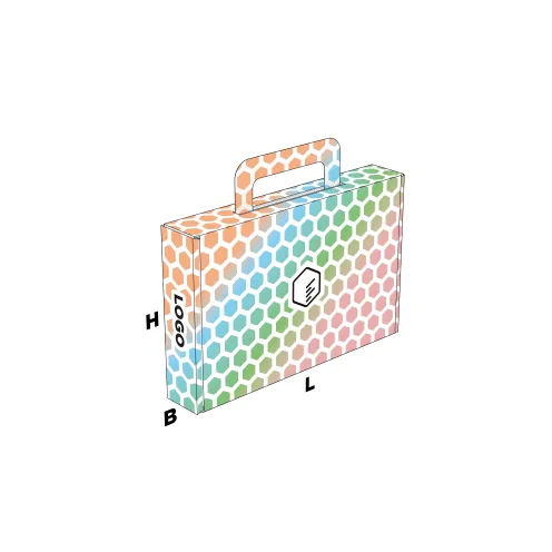 Postdoos met handvat als goodiebox, kerstpakket of relatiegeschenk | Doosopmaat.be