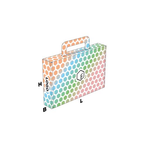 Postdoos met handvat als goodiebox, kerstpakket of relatiegeschenk | Doosopmaat.be