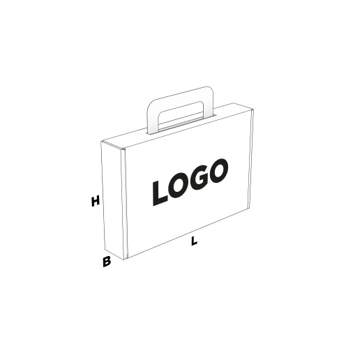 Postdoos met handvat als goodiebox, kerstpakket of relatiegeschenk | Doosopmaat.be