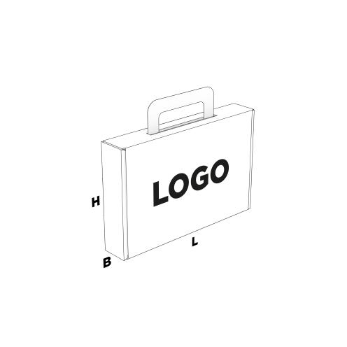 Postdoos met handvat als goodiebox, kerstpakket of relatiegeschenk | Doosopmaat.be