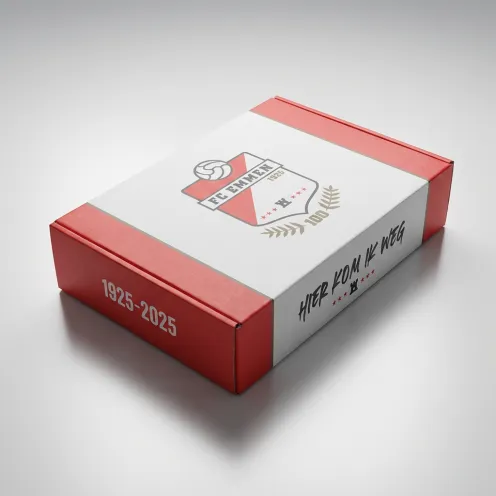 Bedrukte postdoos voor FC Emmen | Doosopmaat.be
